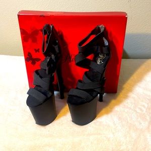 COPY - COPY - Pleaser 8 inch Strappy Heels
